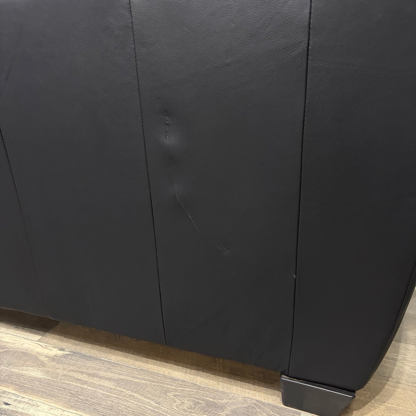 3pc Black Leather Couch Set
