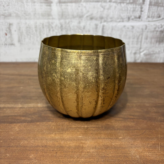Gold Scalloped Bowl/ Planter