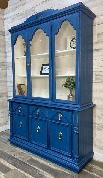 Navy Blue China Hutch