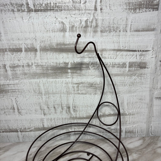 Dark Brown Metal Fruit Basket with Banana Hanger