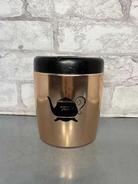 Vintage West Bend Copper Colored Aluminum Canister