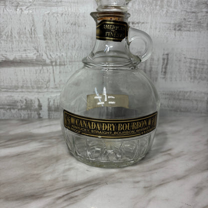 Vintage Canada Dry Bourbon Glass Decanter