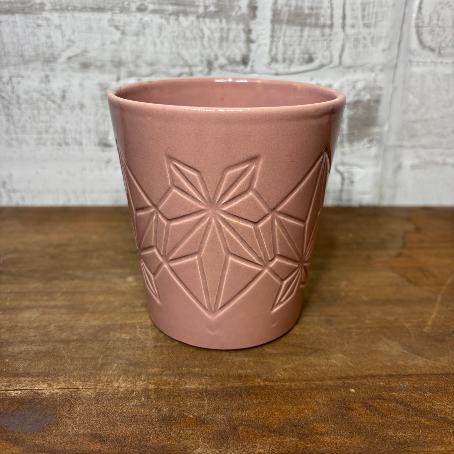 Pink Geometric Pot