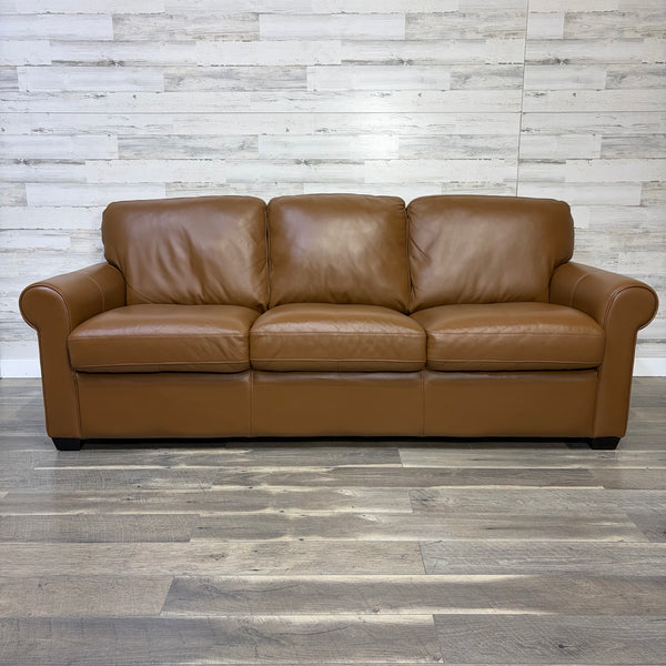 Palliser Leather 3 Seat Sofa Couch Brown