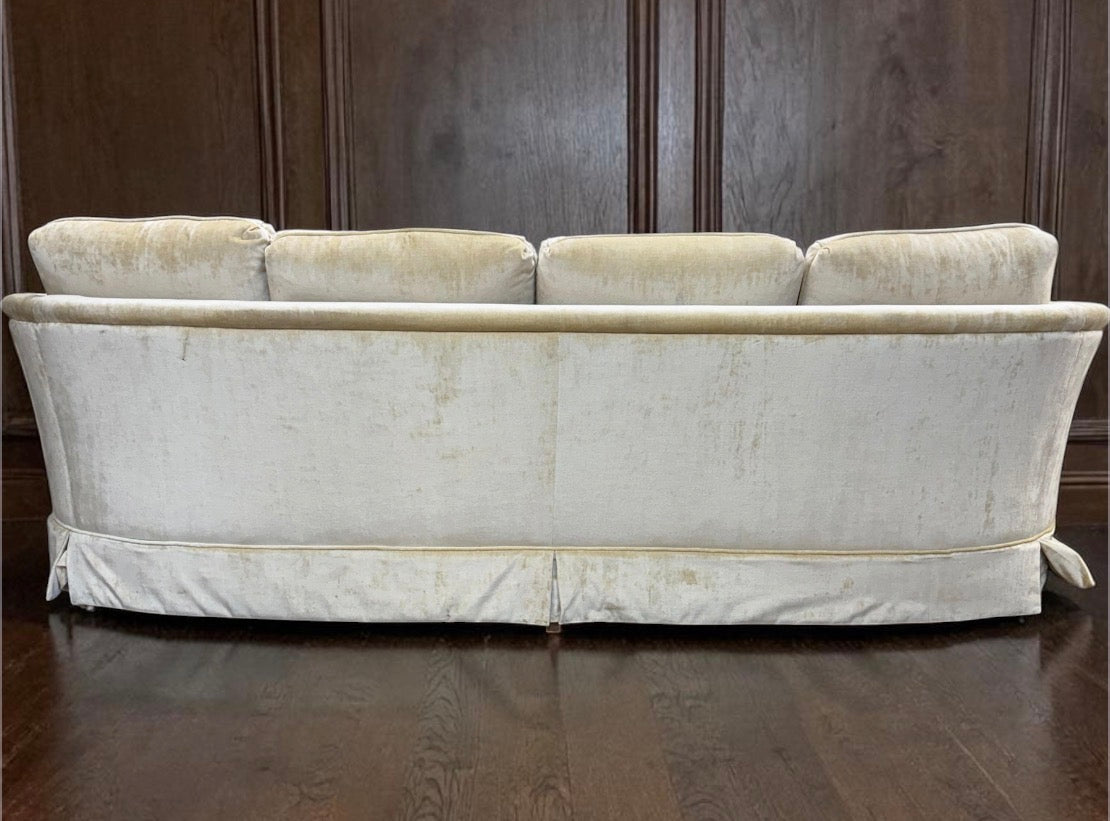Vintage Mid Century Long Yellow Sofa Couch