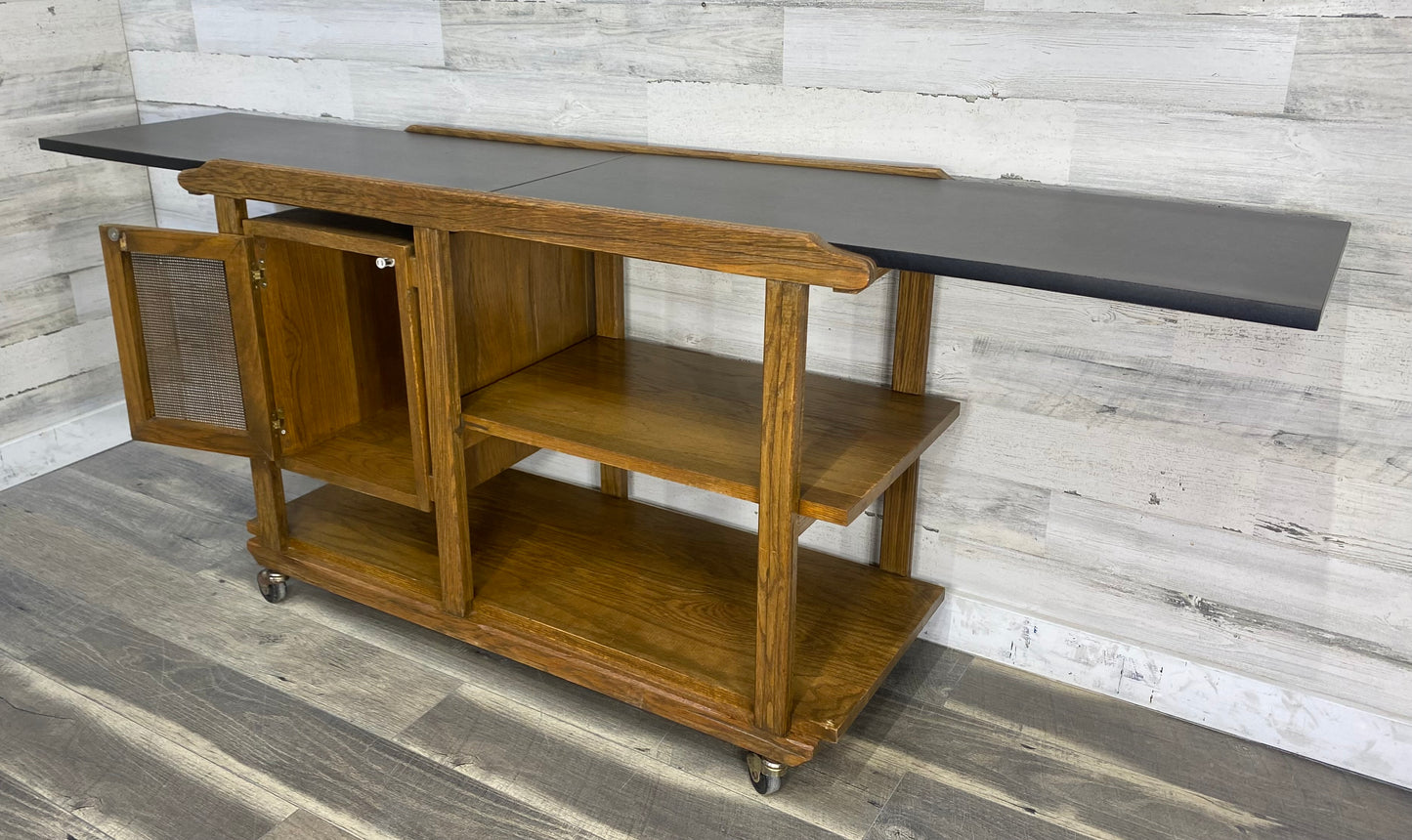 Vintage Brandt Ranch Oak Bar Cart Server