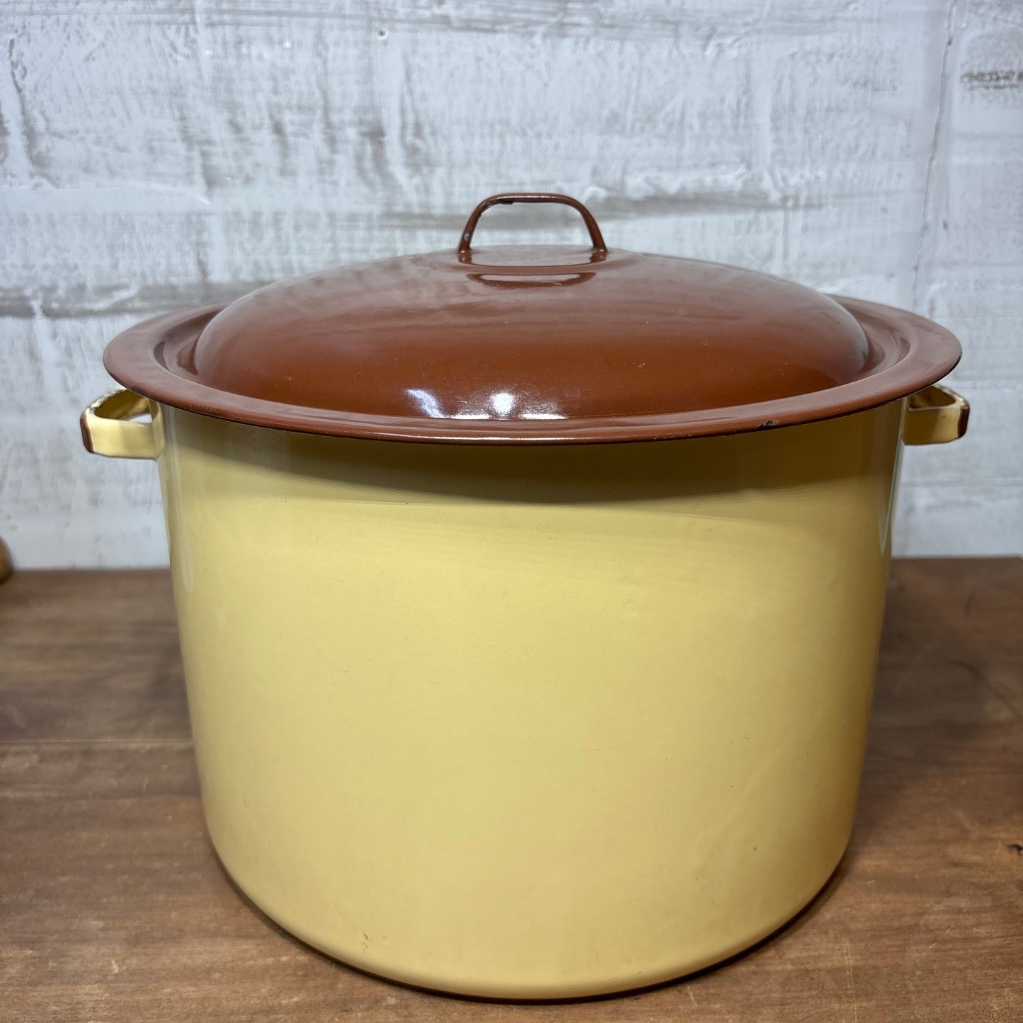 Vintage Enamel Stock Pot