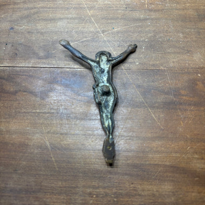 Vintage Brass Jesus Crucifix Corpus
