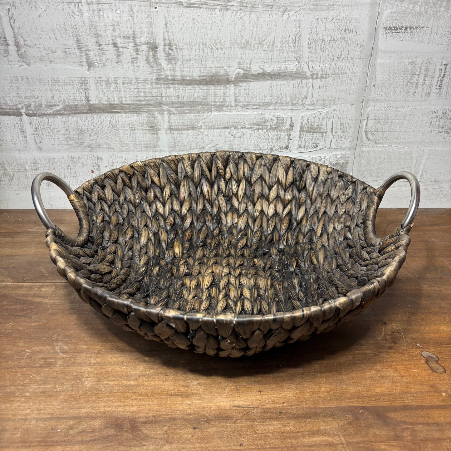 Circular Woven Two Handle Tray
