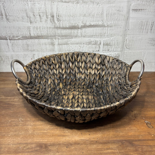 Circular Woven Two Handle Tray