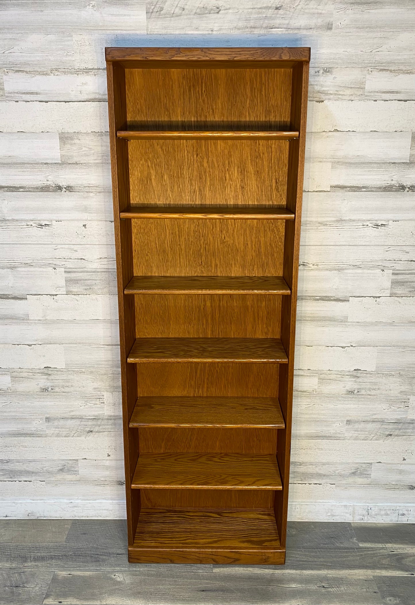 Tall Skinny Oak Bookshelf