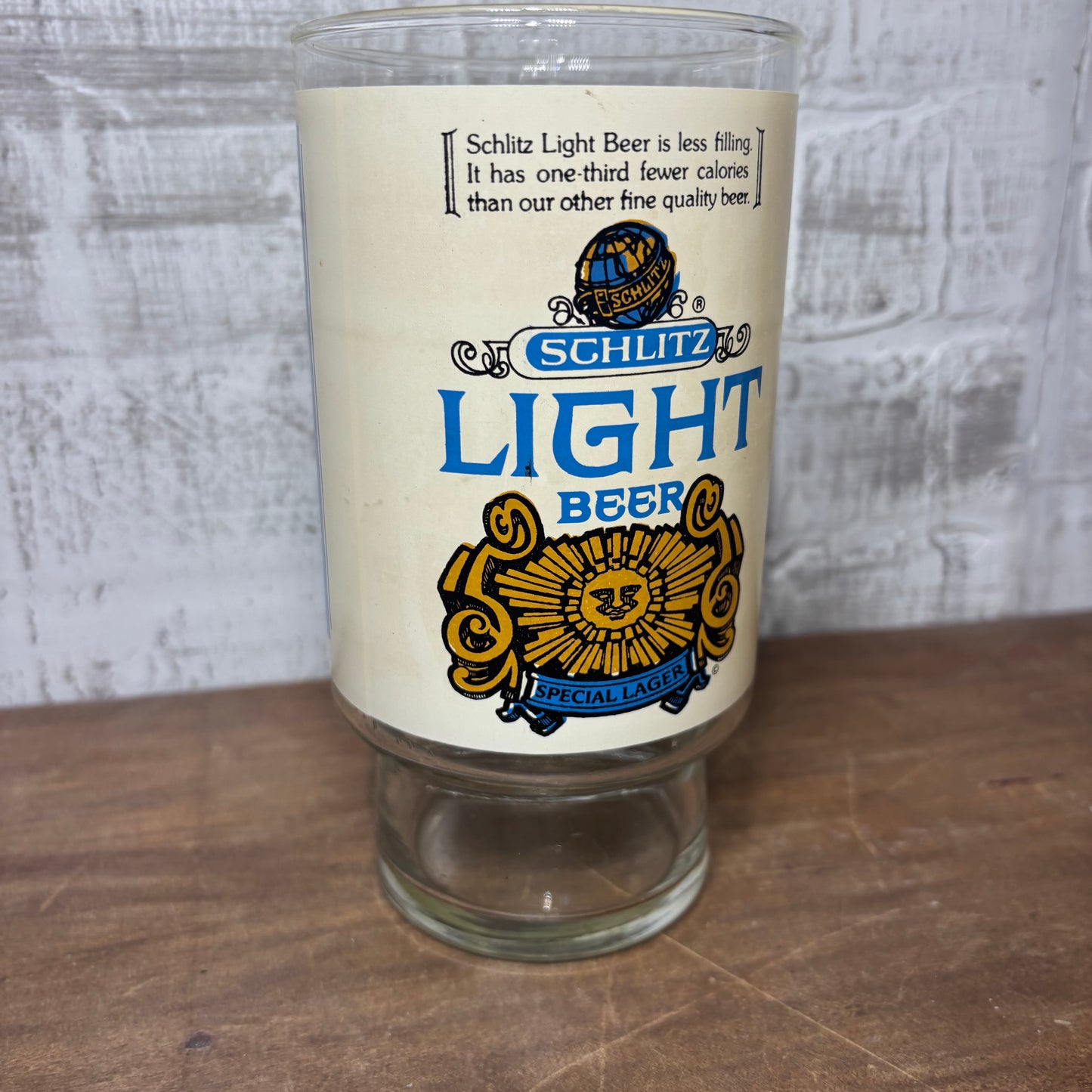 Vintage Schlitz Light Beer Glass