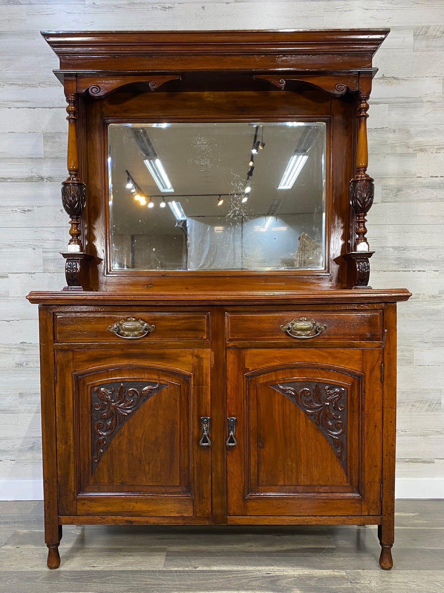 Late Victorian Antique Hutch Buffet