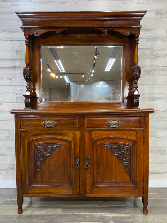 Late Victorian Antique Hutch Buffet