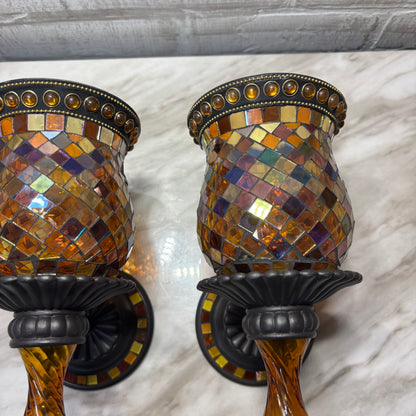 PartyLite Global Fusion Mosaic Wall Sconces