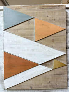 Layered Triangles Wood Wall Decor