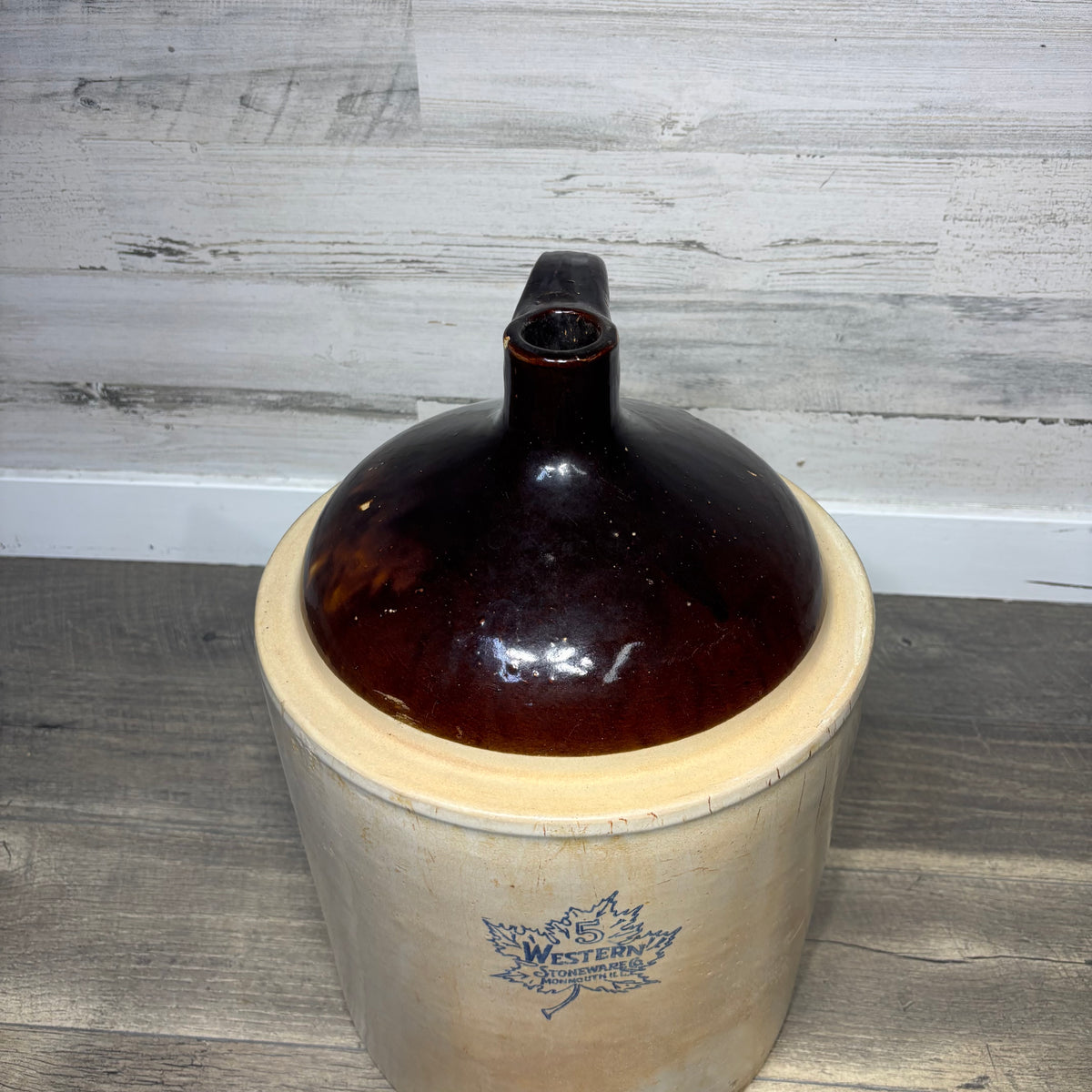Vintage Western Stoneware Company Crock Two-Tone Jug