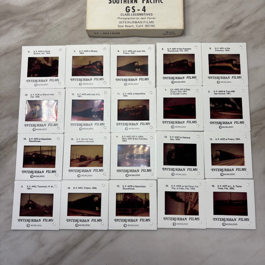 Vintage Boxed Set of 20 35mm “Southern Pacific” Interurban Film Slides