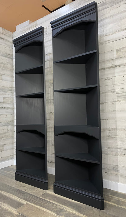 Set Of 2 Corner Bookshelves