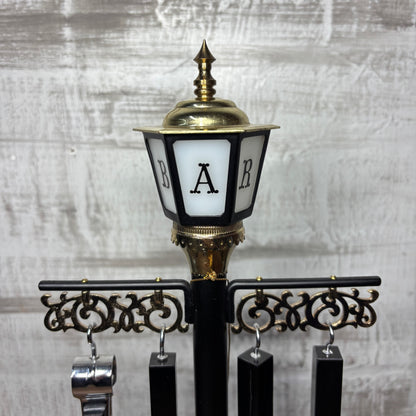 Vintage Swank Bar Light Pole W/ Bar Accessories