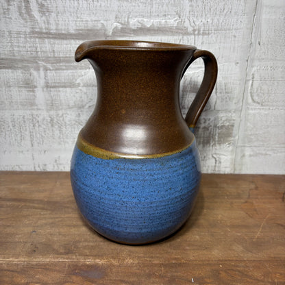 Blue Stoneware Pitcher