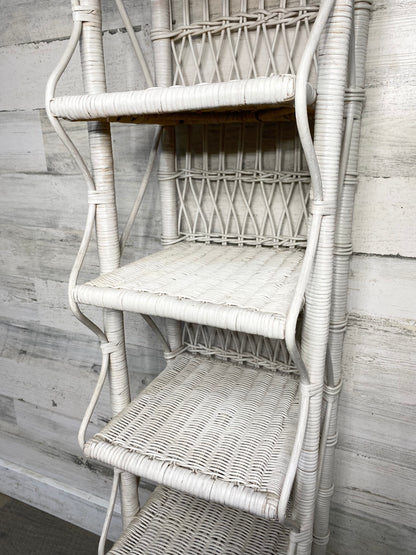 Vintage Wicker White Shelf