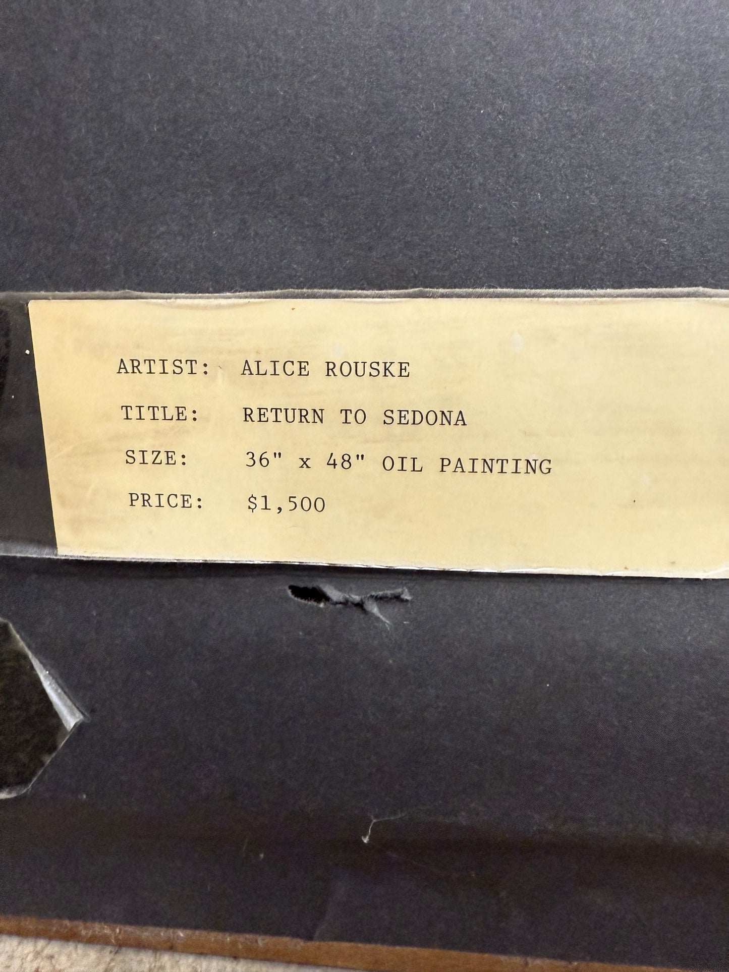 Original Oil Painting “Return to Sedona” by Alice Rouske