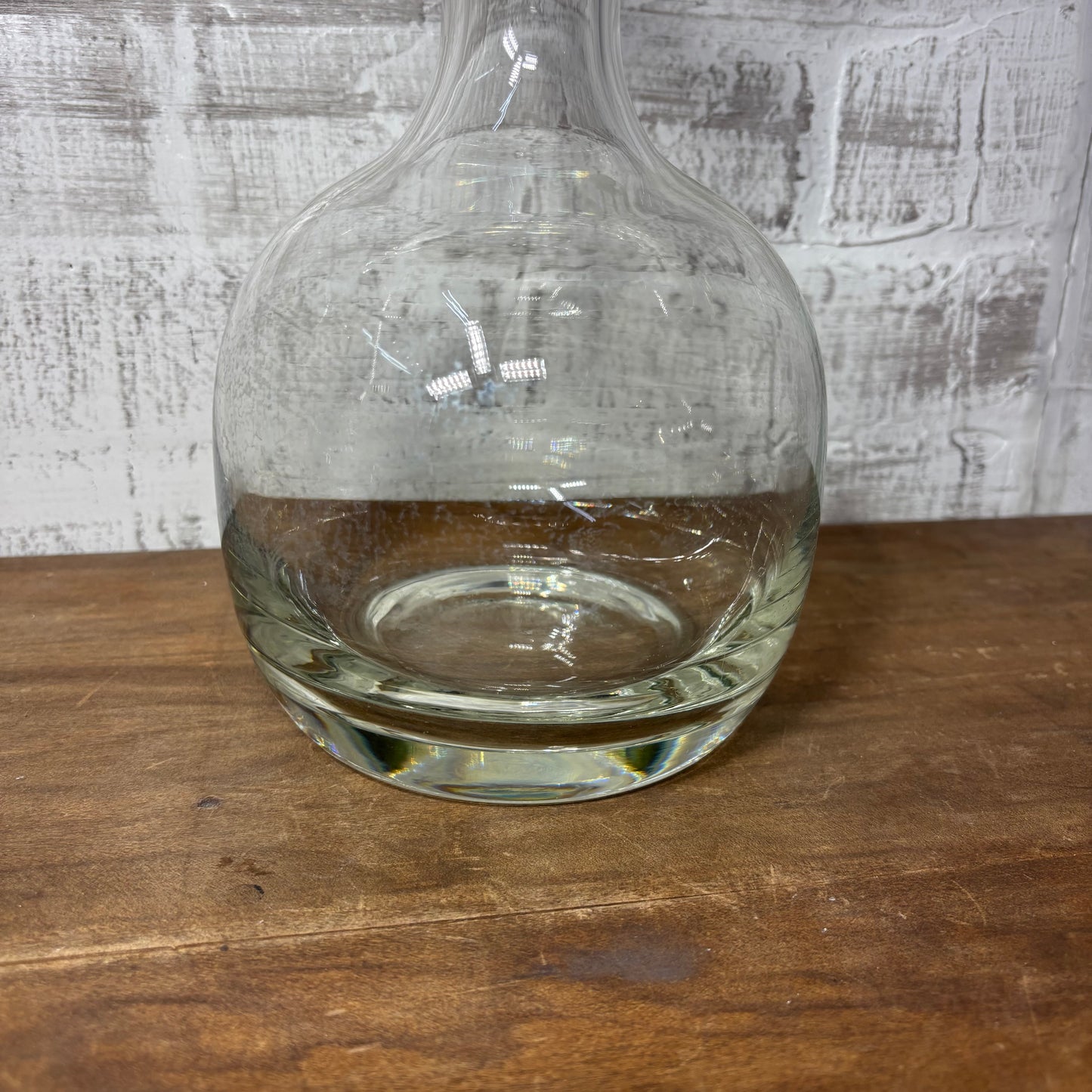 Heavy Glass Decanter Vase