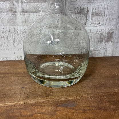 Heavy Glass Decanter Vase