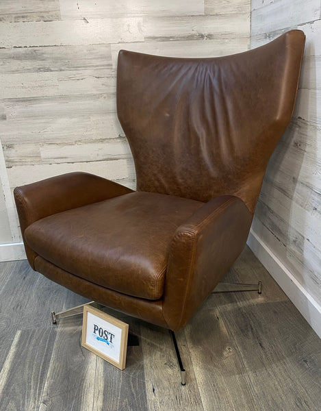 West Elm Hemming Leather Swivel Chair