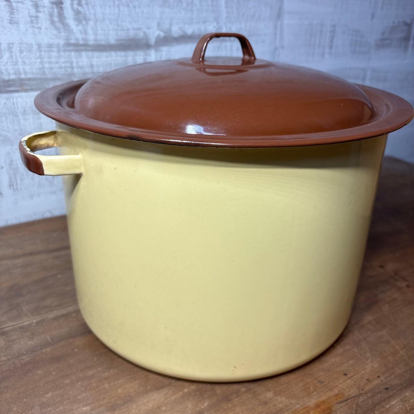 Vintage Enamel Stock Pot