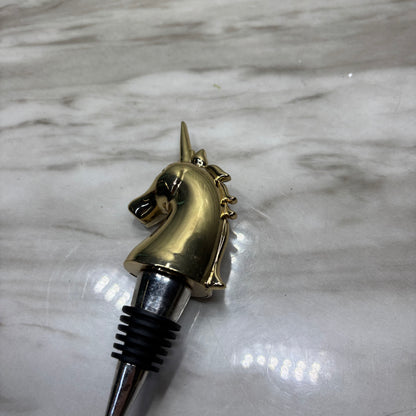 Gold Unicorn Bottle Stopper
