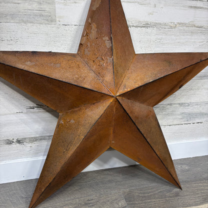 Large Rusty Metal Star Sign