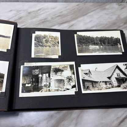 Mid Century Leather Photo Album