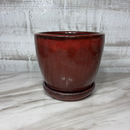 Red Glazed Ceramic Pot