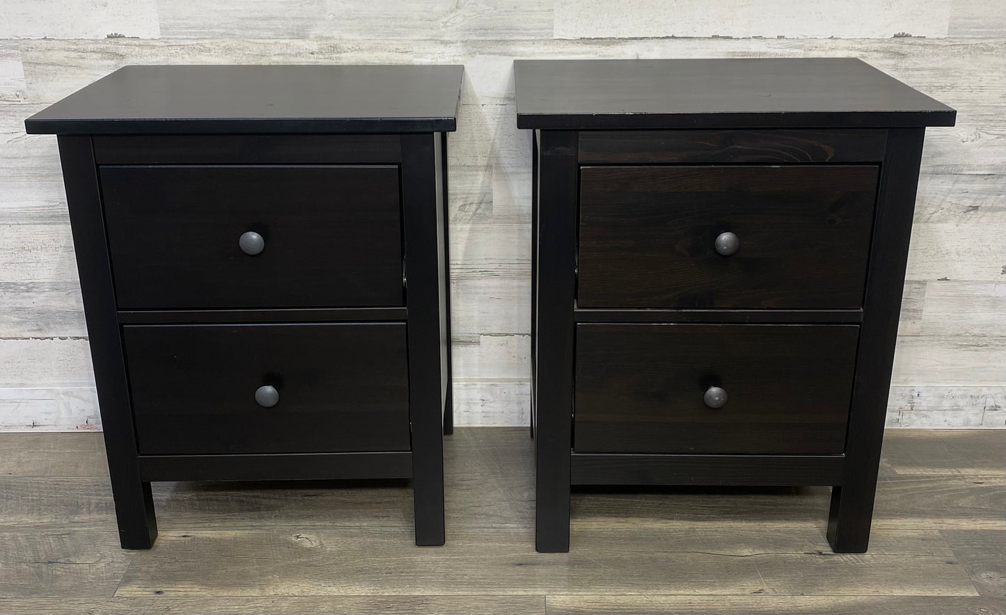 Set Of 2 Black IKEA Nightstands