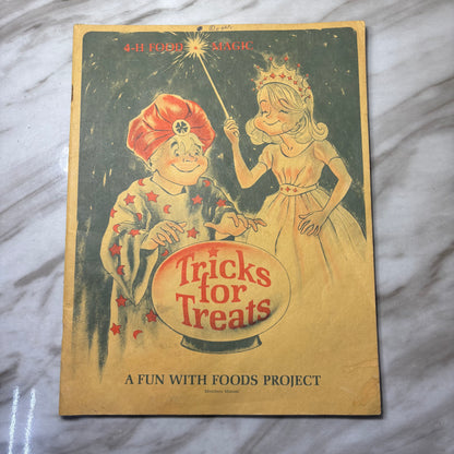 Vintage 4-H Book Tricks for Treats Halloween Cookbook Fun With Food