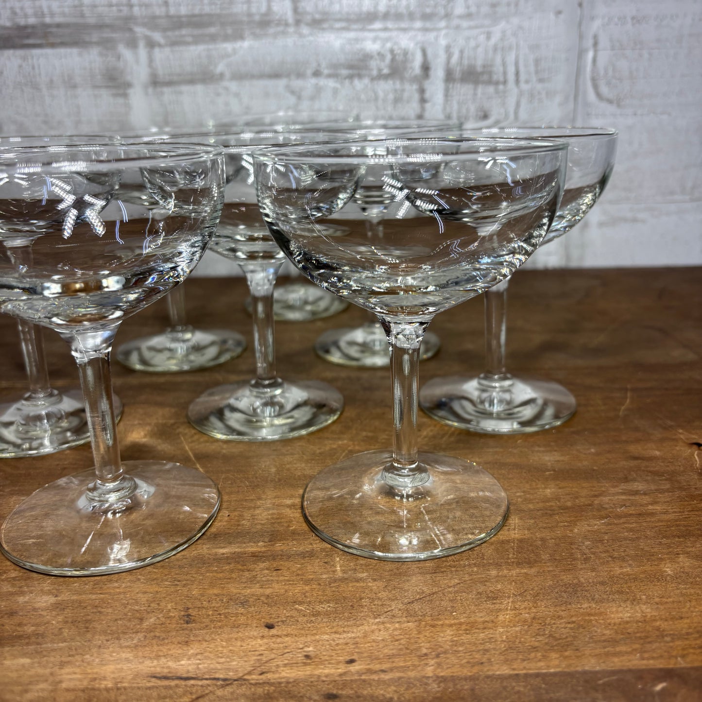 Vintage Champagne Glasses Set Of 8