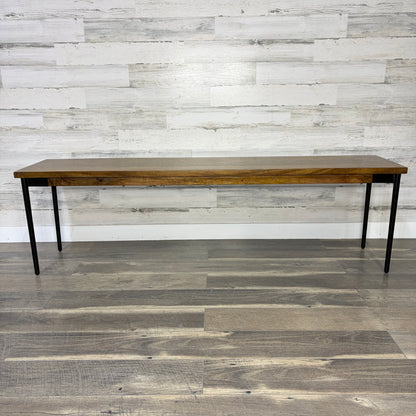Mid Century Style Mango Wood Bench