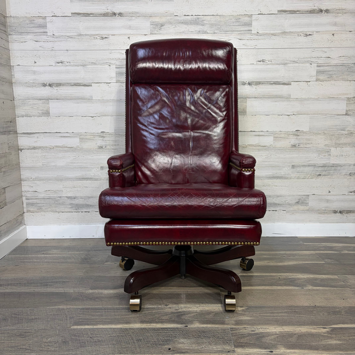 Vintage Paoli Leather Office Chair