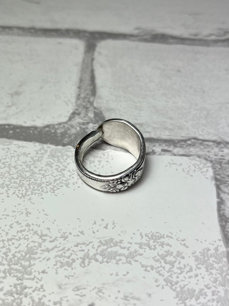 Scalloped Silver Spoon Ring