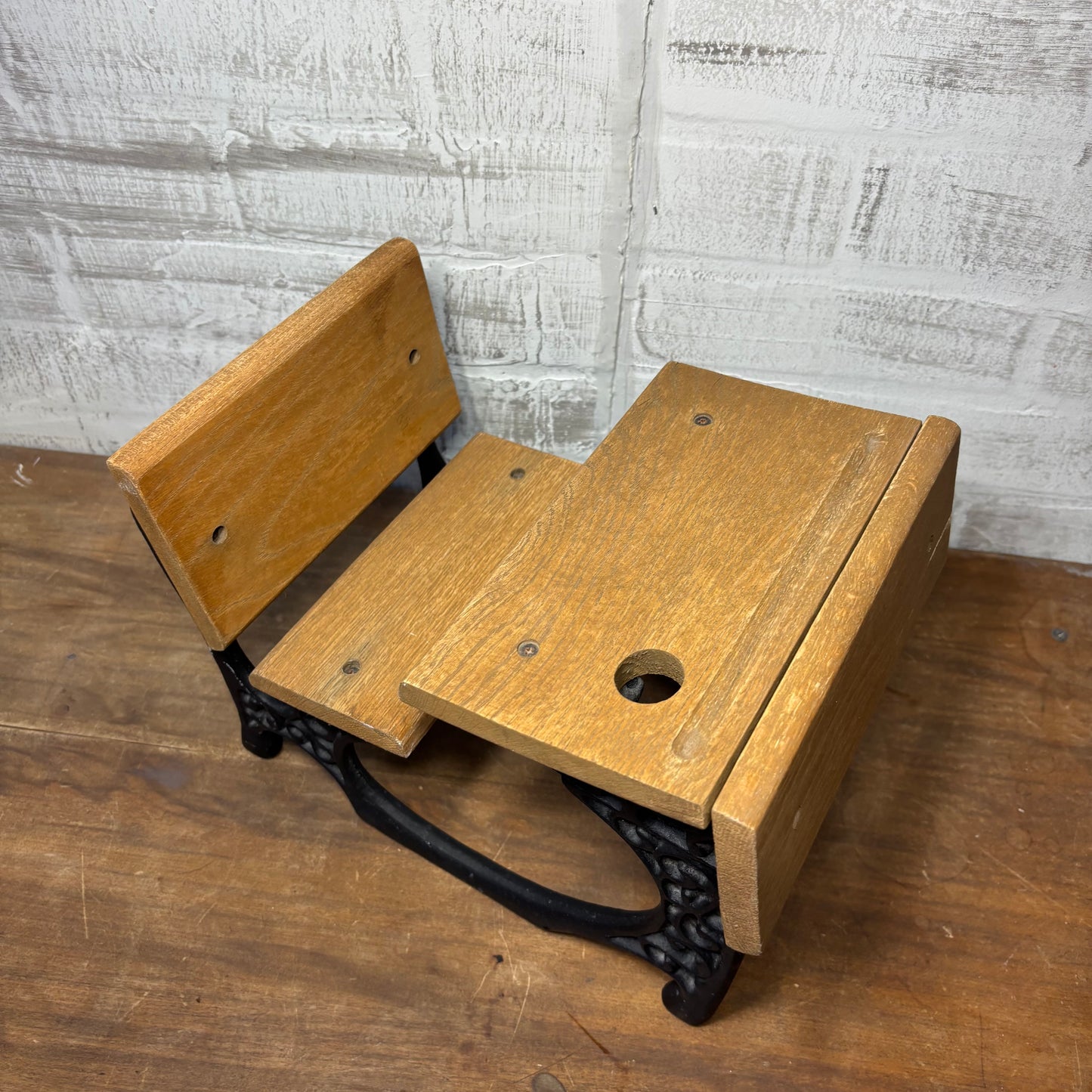 Wrought Iron And Wood Doll Desk