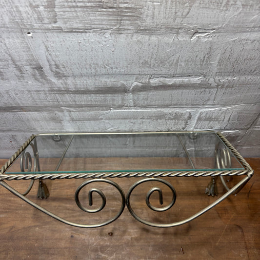 Mid Century Glass/ Metal Shelf