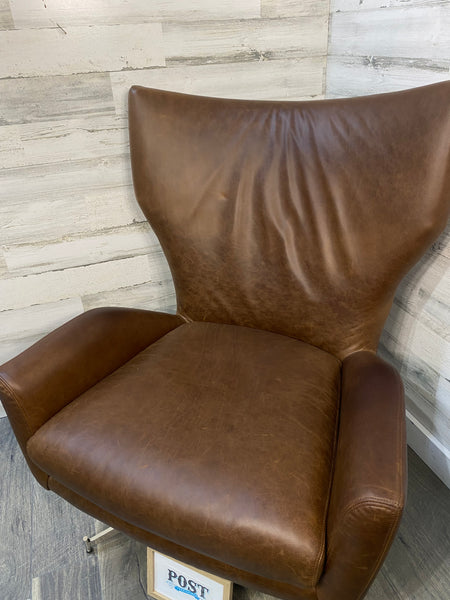 West Elm Hemming Leather Swivel Chair