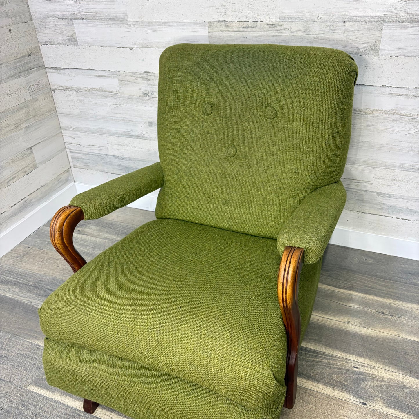 Retro Green Platform Rocking Chair