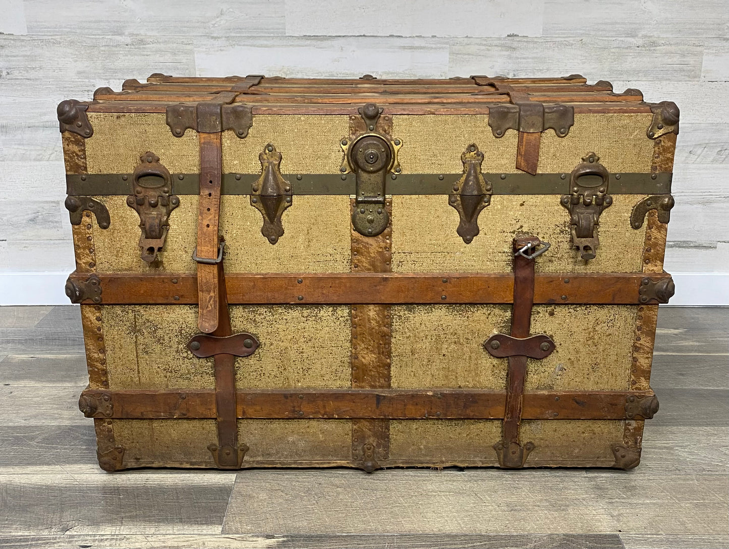 Antique Wood Steamer Trunk
