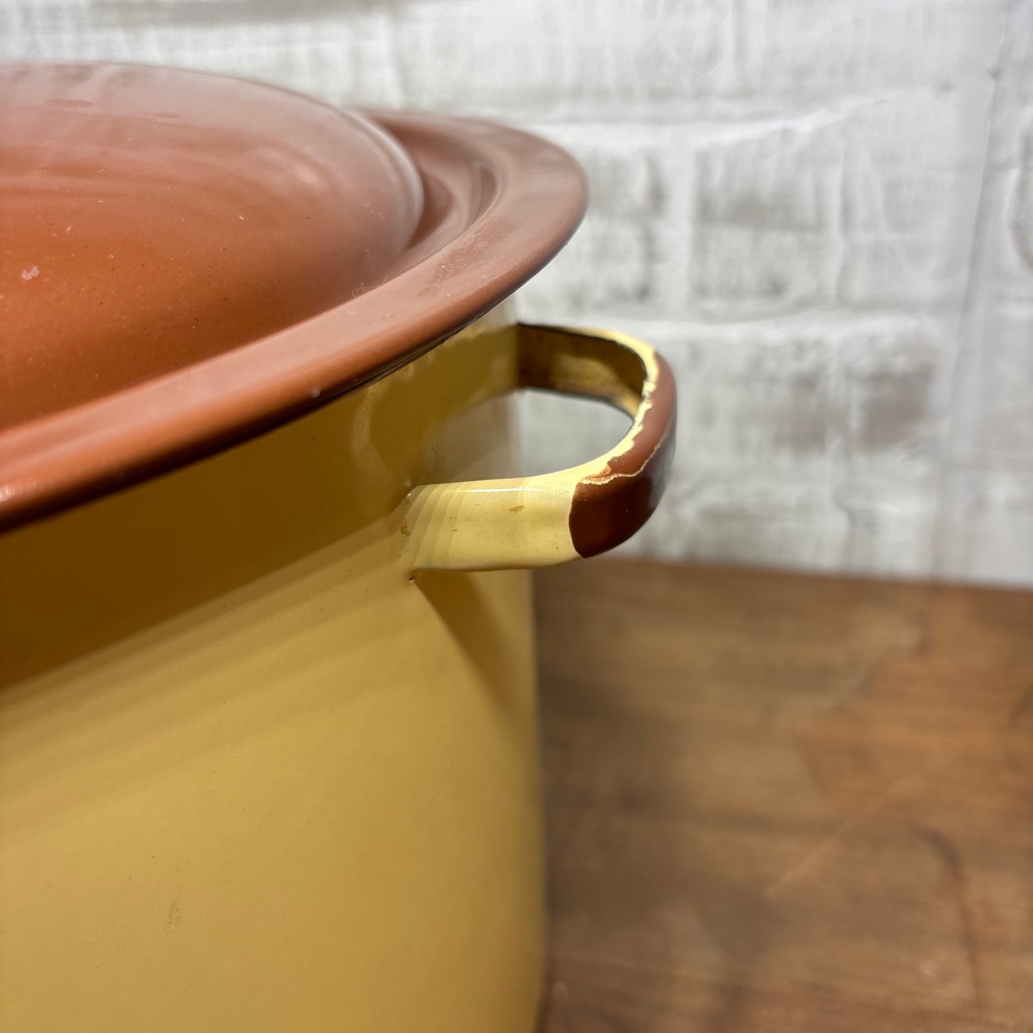 Vintage Enamel Stock Pot