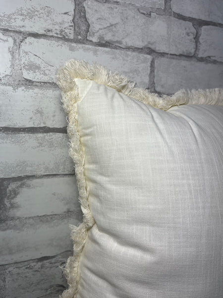 White Linen Pillow