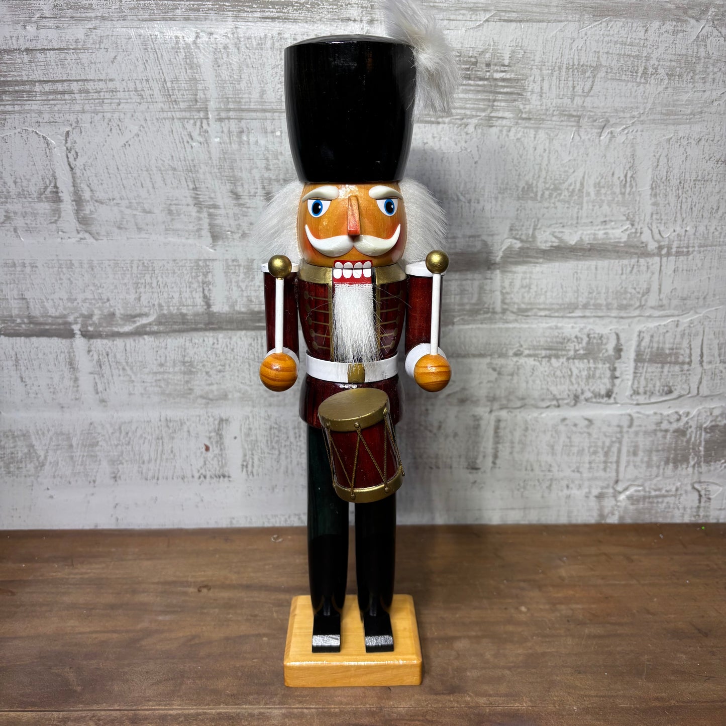 Vintage Traditions Wooden Toy Soldier Drummer Nutcracker