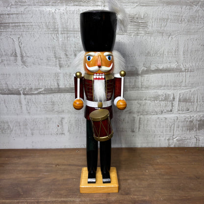 Vintage Traditions Wooden Toy Soldier Drummer Nutcracker